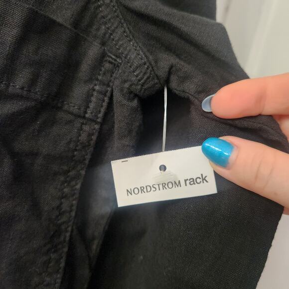 Frank & Eileen Ireland Playsuit XXS Flax Blend Black Minimalist‎ Utility Casual - Picture 4 of 8